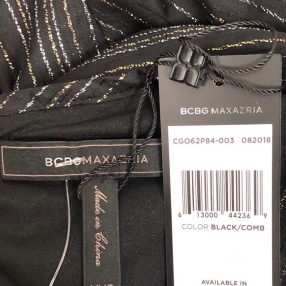 BCBGMaxAzria Black Metallic Ruffle Mini Dress - Picture 6 of 8